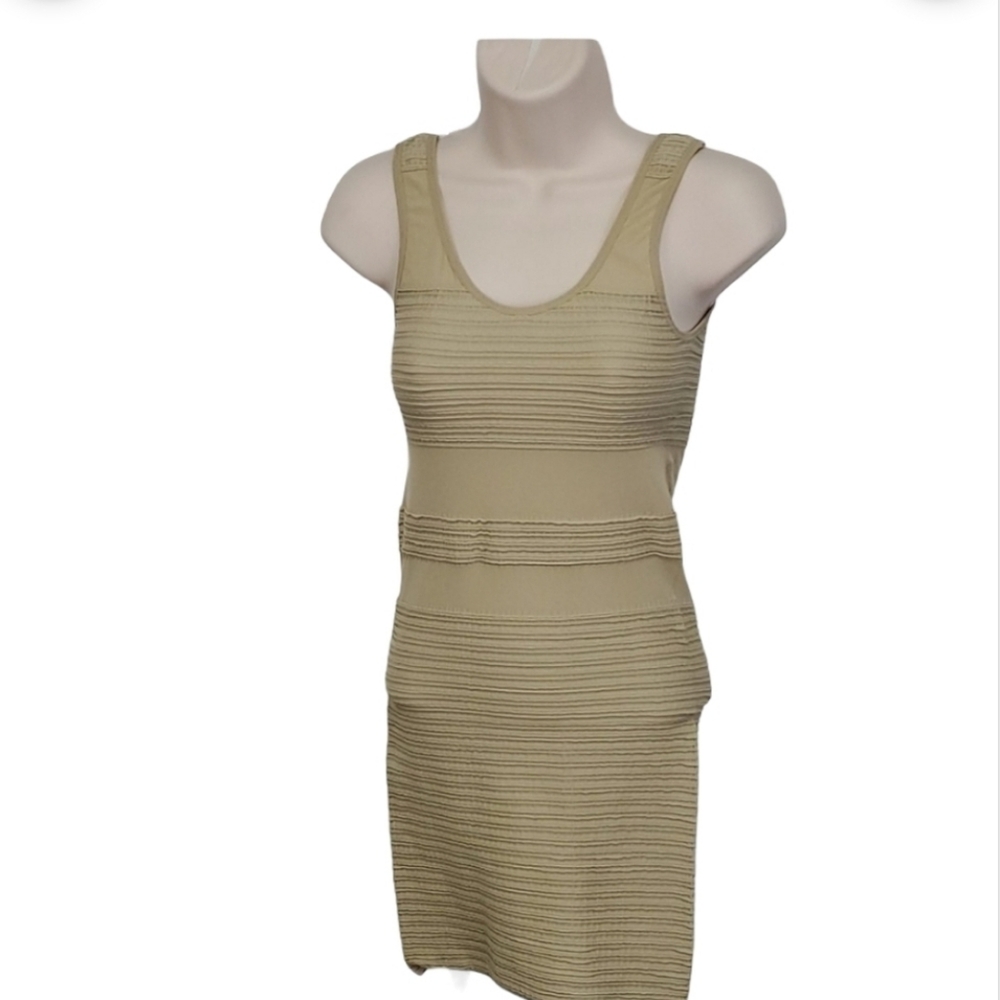 M USA Cabuson Beige Mini Dress